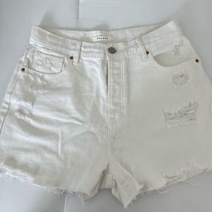 PacSun White High Rise Icon Shorts!